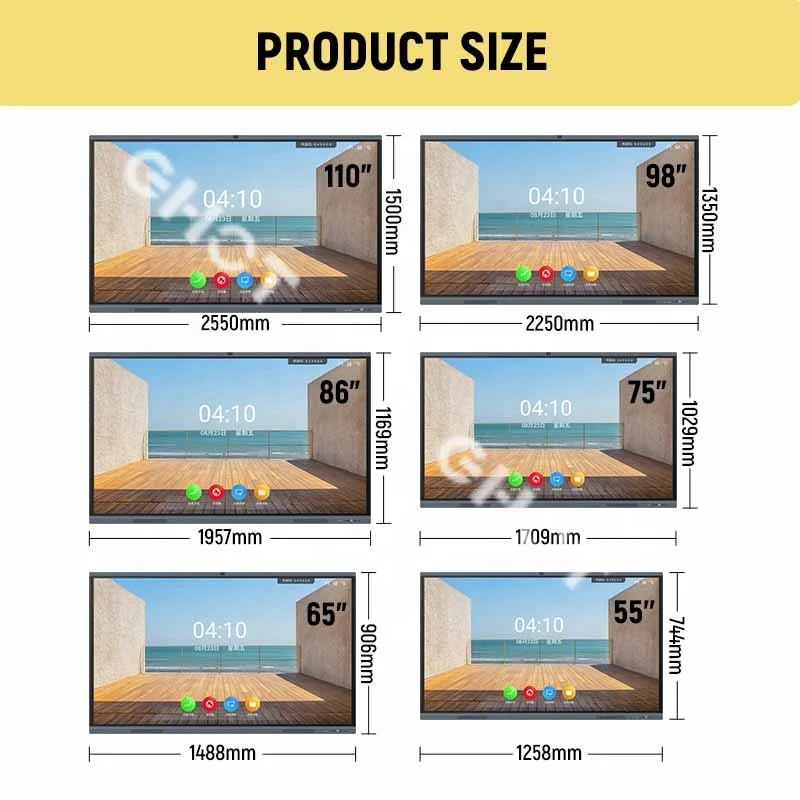 15% Discount Digital Flat Panel Education Touch Screen 982.61 Dual System Interactive White Board Interactive Displays
