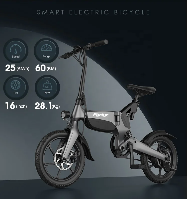 Hot Selling die-casting Magnesium alloy electric bicycle 16 inch Electric Bike foldable e bike eu warehouse