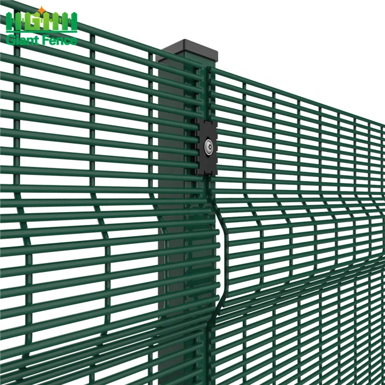 High Security Welded Wire Mesh Panel Fence Galvanized Clear View 358 Anti Climb Fence