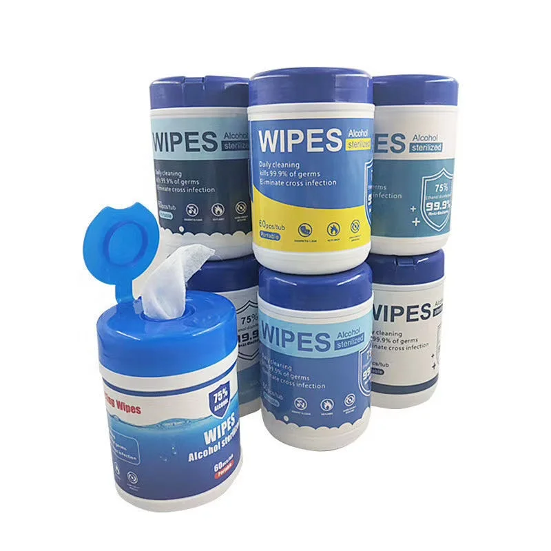Factory Price Sanitizing and Antibacterial Hand Wipes 75% Ethyl Alcohol Wipes For Multi Surface Use