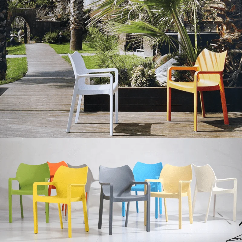 XY Best Plastic Arm Chair Stacking Outdoor/Indoor Dining Chair - Modern Design - DC-671 Outdoor Chair Waterproof Chilling