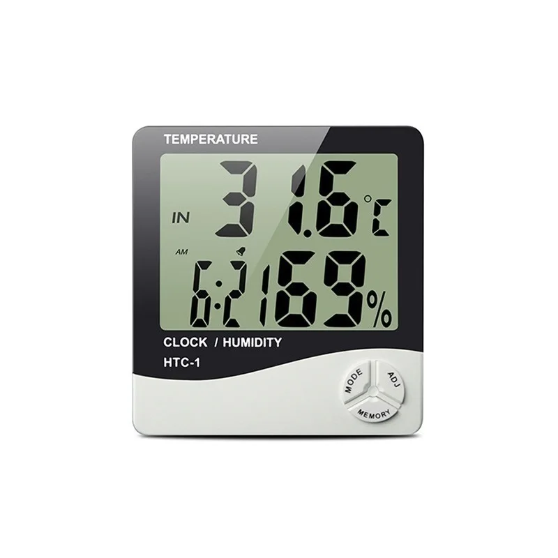 Digital Max Min Hygrometer Display HTC-1 Desk Weather Station Indoor Room Thermometer