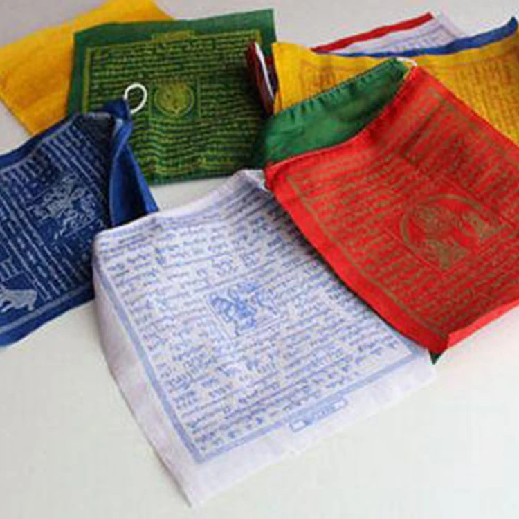 
2019 Windhorse And Tibetan Deities And The Mantras Design Garden Flags 