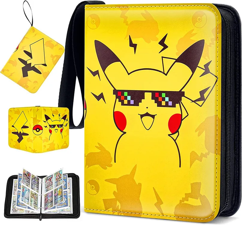 Держатель для карт Pokemoned папка игровых альбом Ka waii piKa chu с 50 премиальными 4-карманными листами удерживает 400