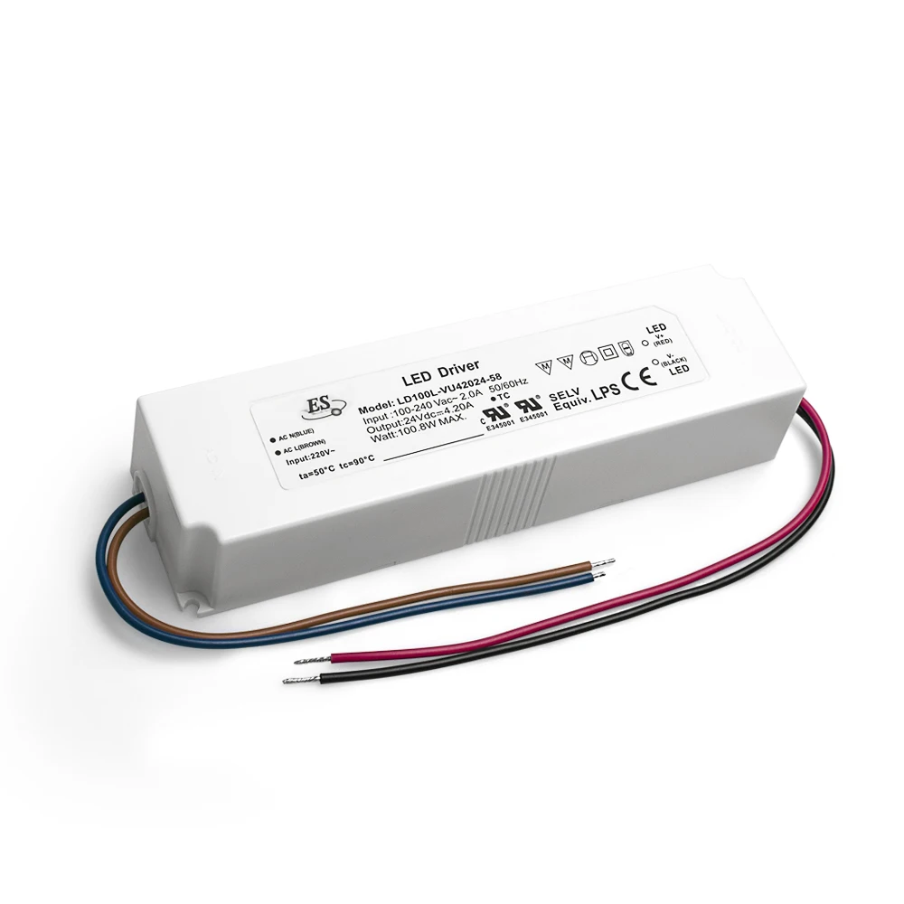  Ul 51-100w 0-4.2a водонепроницаемый Ip67 без мерцания обеспечиващий постоянное напряжение 24v светодиодный драйвер