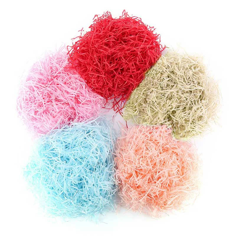 Diy Lafite Paper Grass Colorful Shredded Paper PP Grass Shredded Paper Packing For Gift Package Box Filling