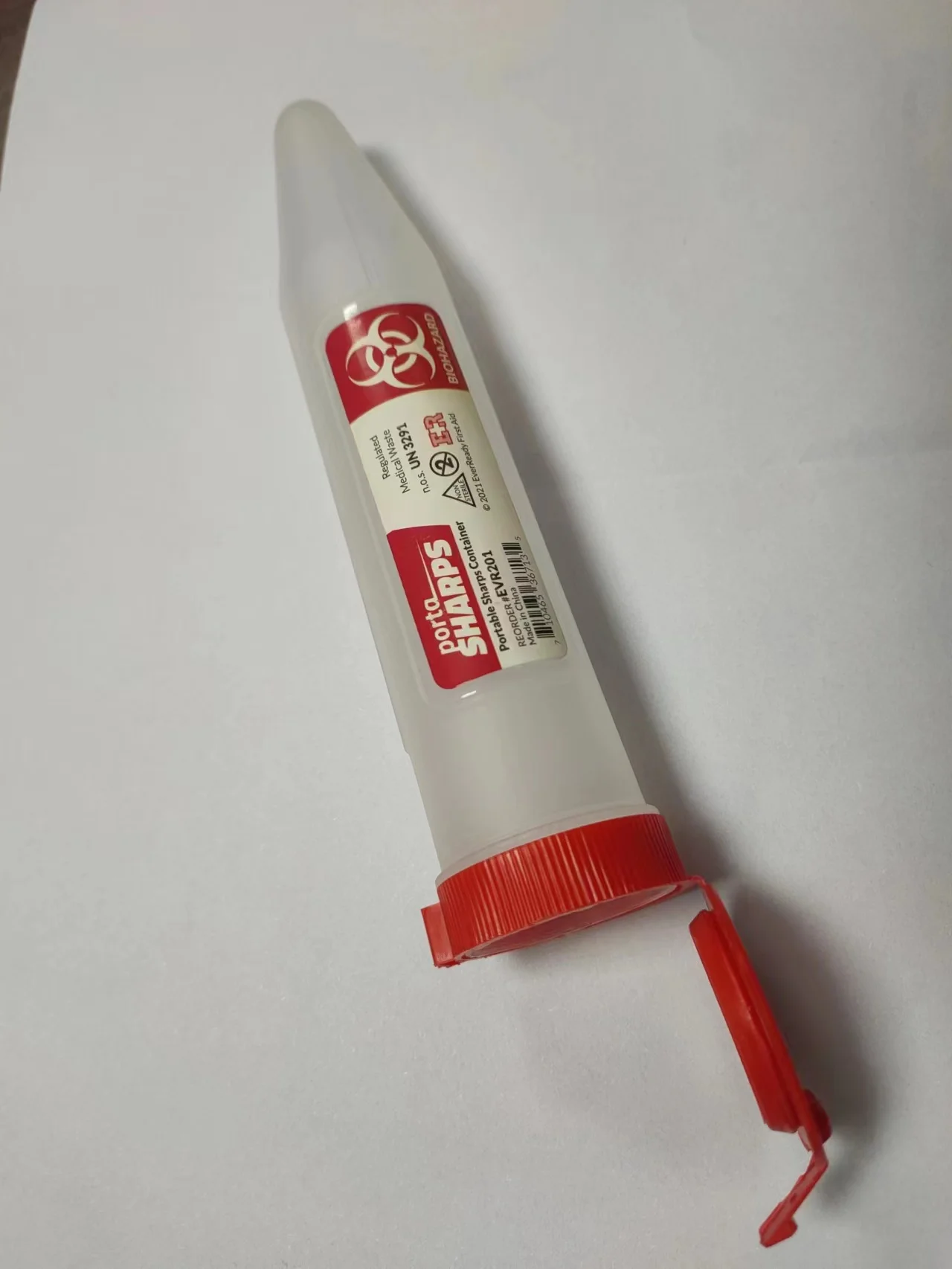 0.1L Mini size Sharps Container First aid kit travel sharp containers carry in bag sharp waste box