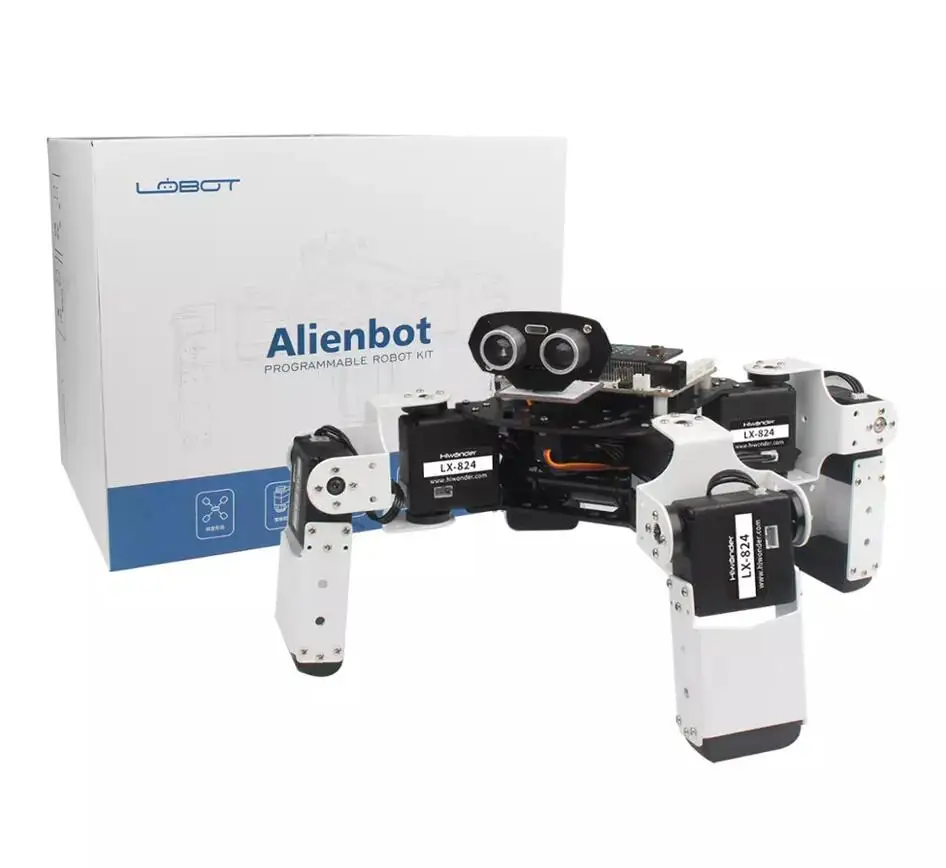 Hiwonder Alienbot Kids STEAM Education Multi-Legged Robot Radio Control Toy Programmed Quadruped Robot Code Learning Micobit