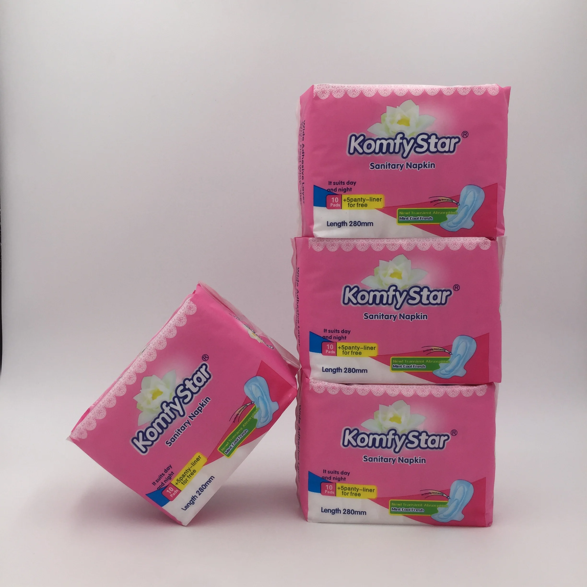 factory wholesale komfy star sanitary napkin super soft napkin lady pads paper