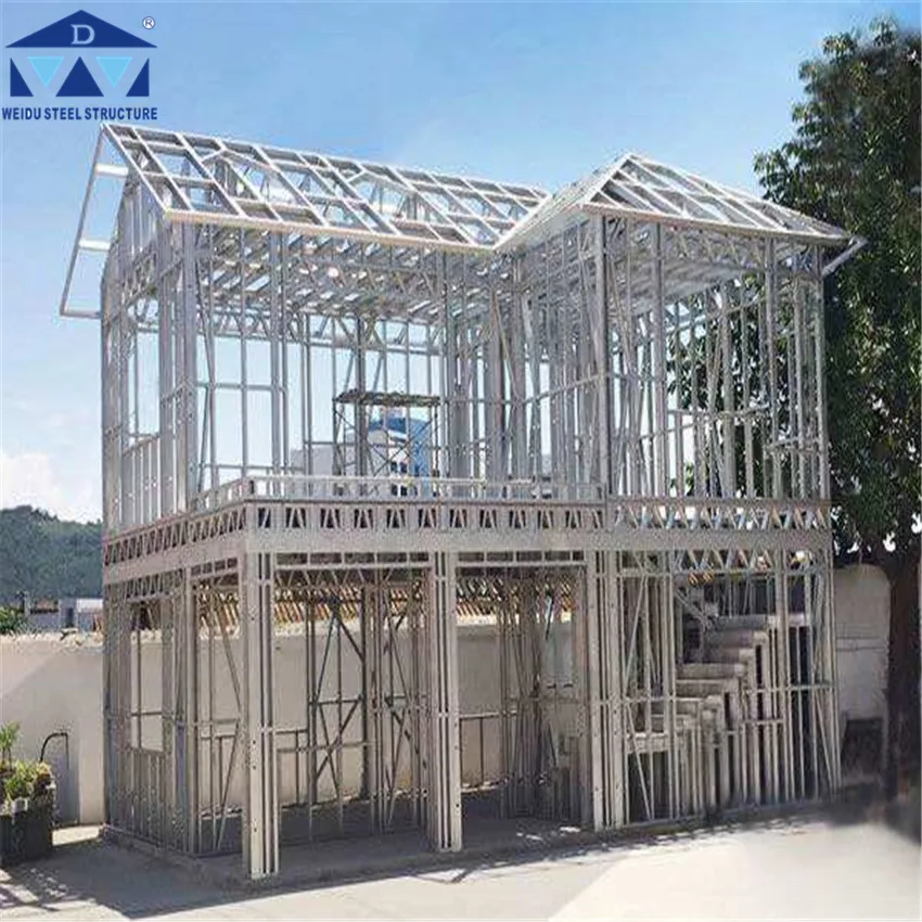 Prefabricated Metal Structure Steel Frame Construction Prefab Apartment Office Building Luxury Hotel Villa