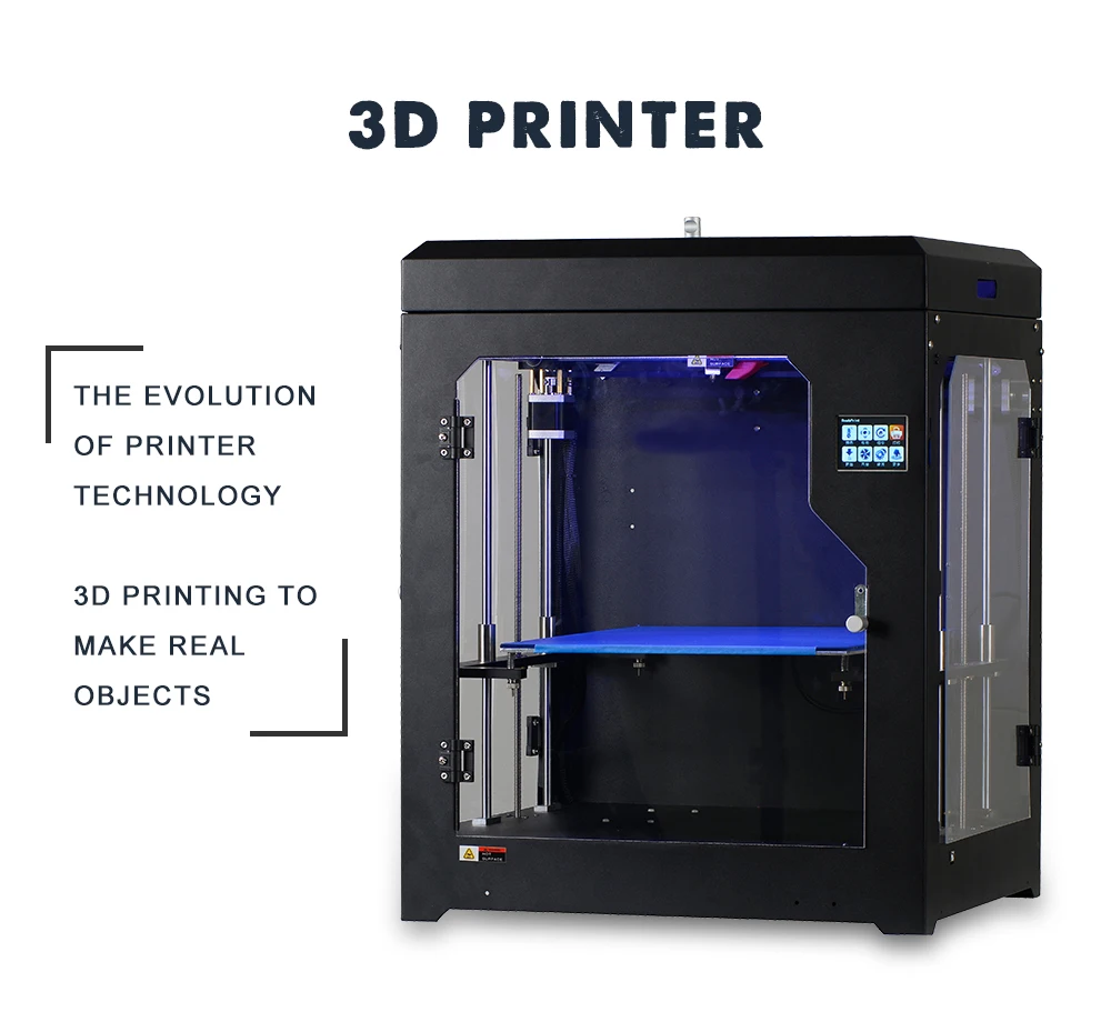PENOBON 3d printer large size  with 3D 1.75mm filaments printer  forming size  300*300*400mm with  FDM 3D printer