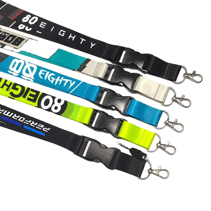 Оптовая продажа, индивидуальный сублимационный защитный зажим, Фирменный Шнурок для ключей футбольной команды с мобильной лентой