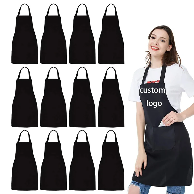 kids women men denim waterproof aprons kitchen chef apron custom logo apron for beauty salon hairdresser barber work