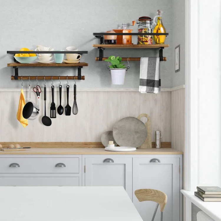 Exquisite durable non toxic handmade home decorative wooden decoration wall shelf