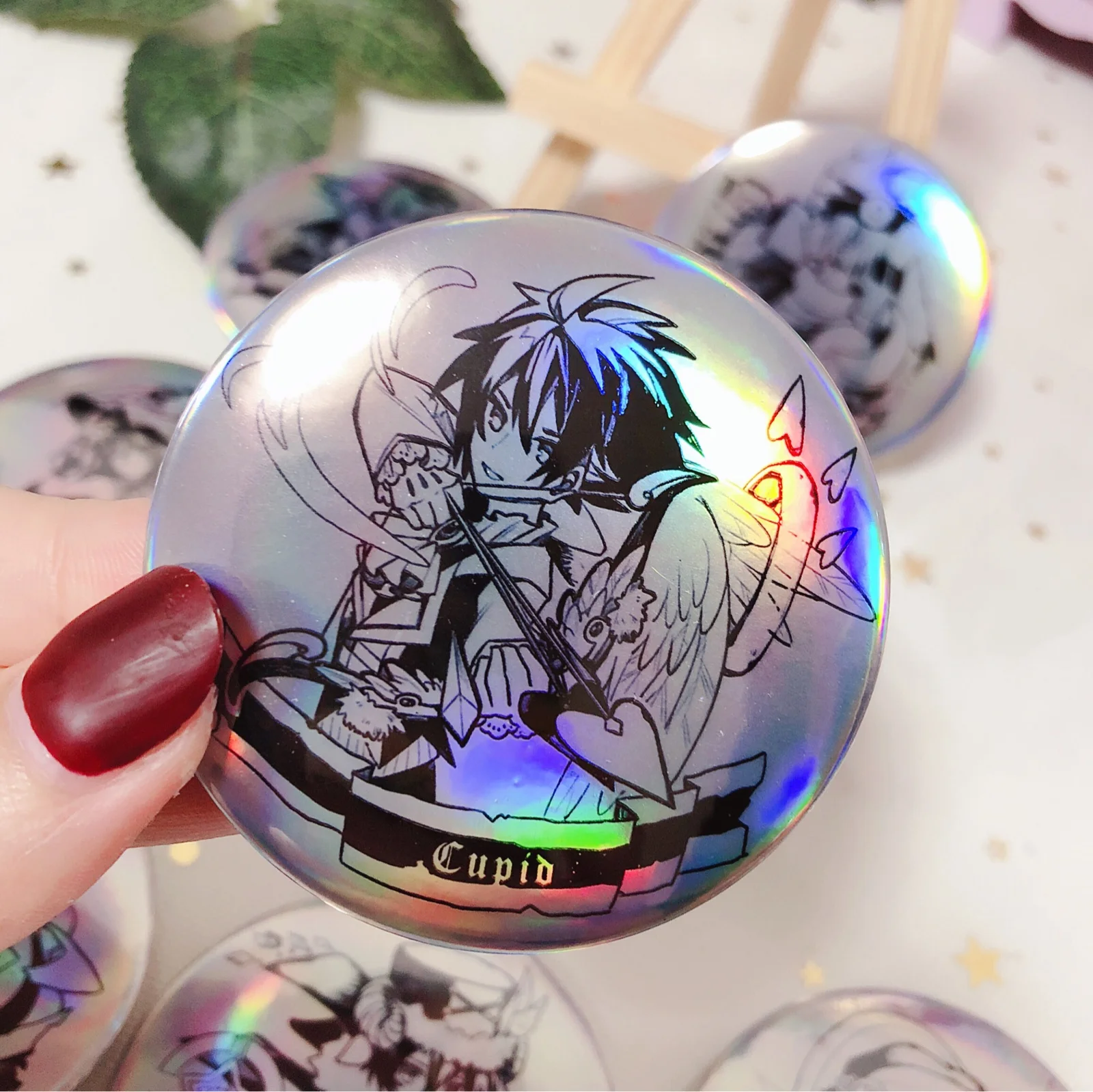 NO MOQ custom tin badge star badge heart badge Juno Creative