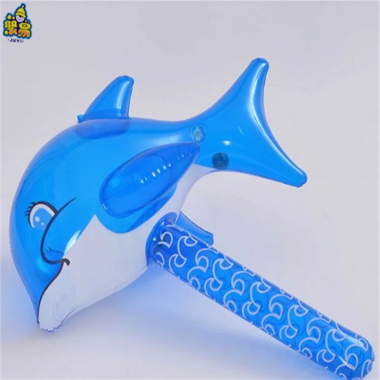 wholesale PVC 40cm inflatable animal stick hammer toy for promotion