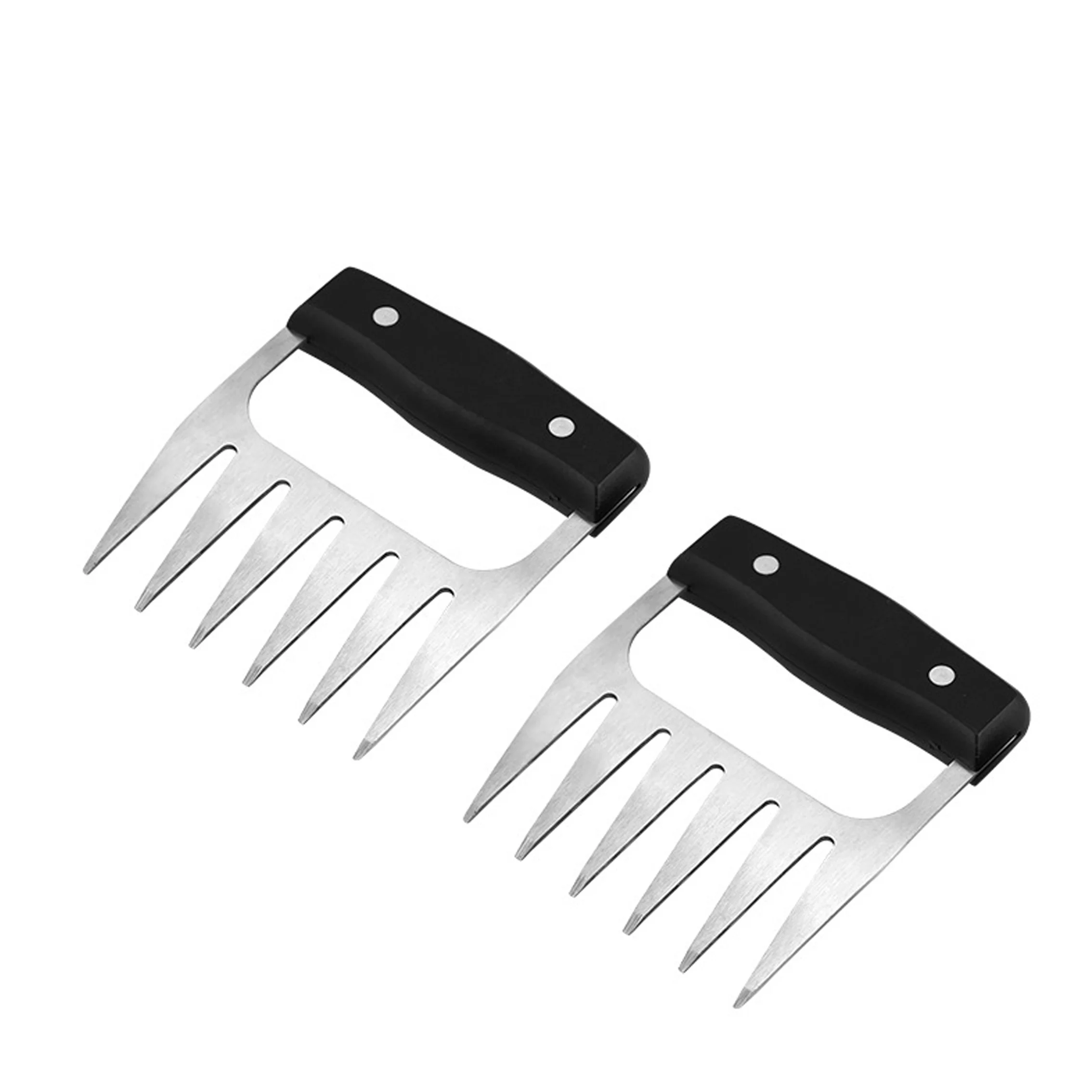 Hot Selling Bbq Tool Shredding Forks Barbecue Stainless Steel Meat Shredder Claws With Plastic Handle Bbq Creative Tool