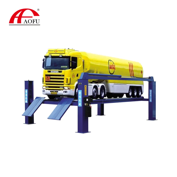 10ton hydraulic autos four post lift large car hoist lifter with CE certificate