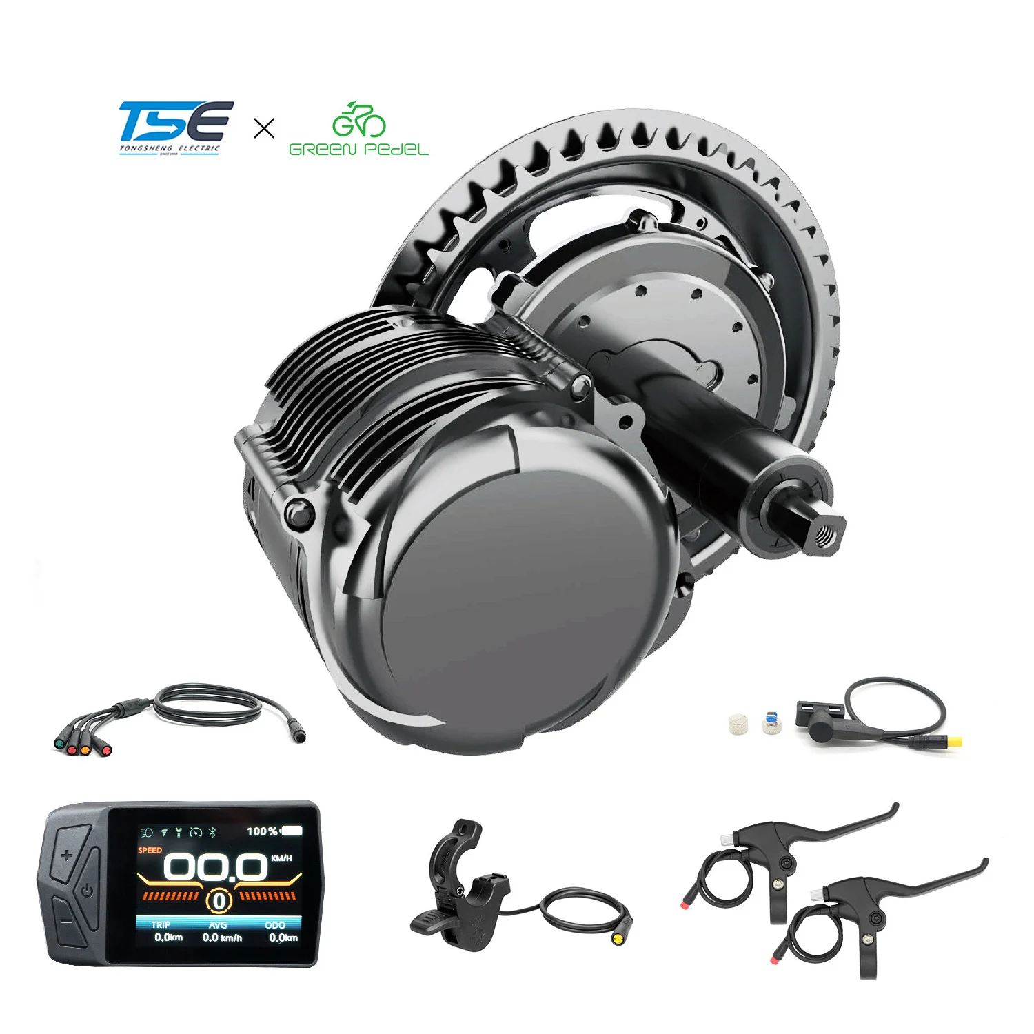 GreenPedel Find Dealers 48V Mid Drive Motor Kit 500W 750W Electric Bike Conversion Sets Ebike for Sale