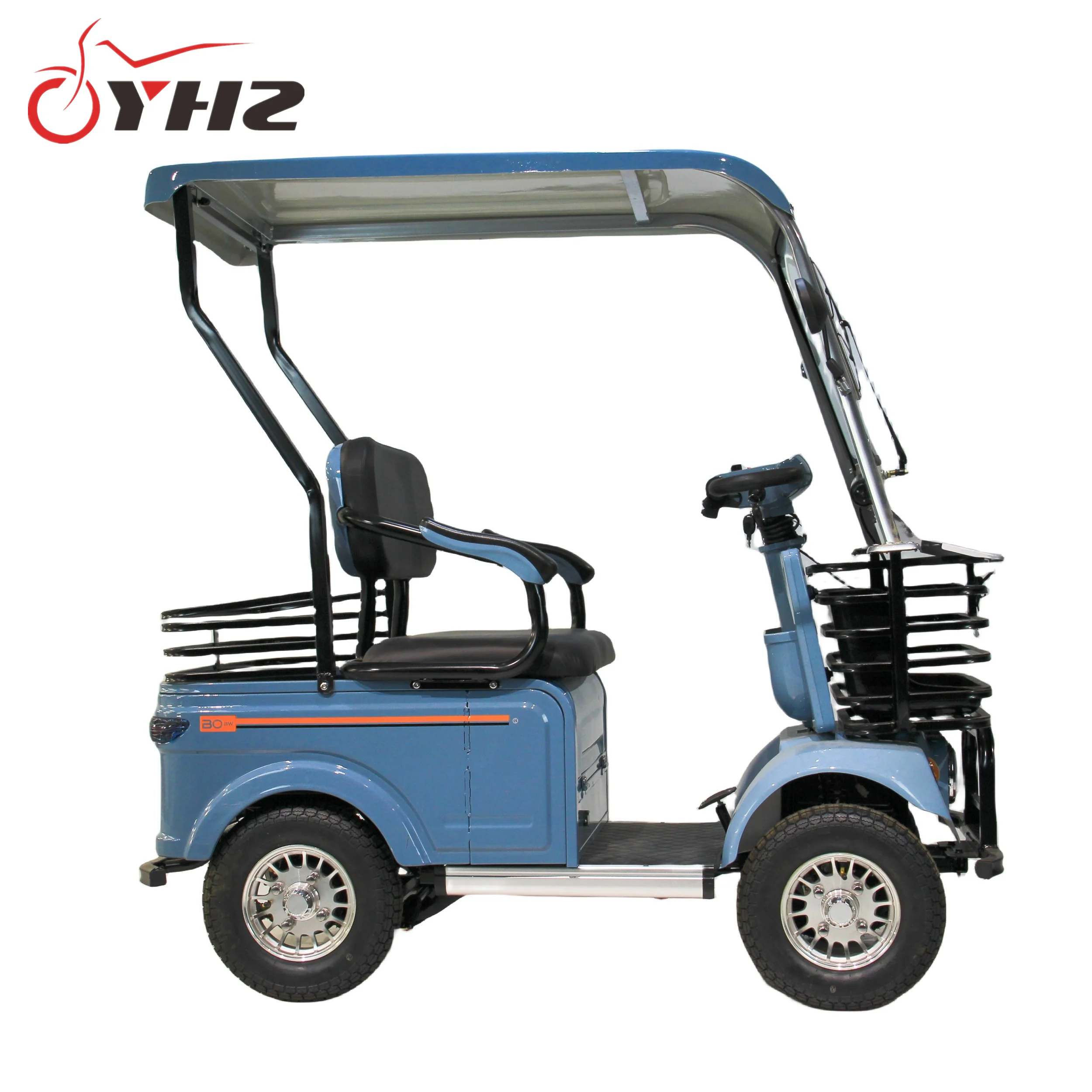 New style single seat elderly 4 wheeler electric mobility scooter with roof for adult