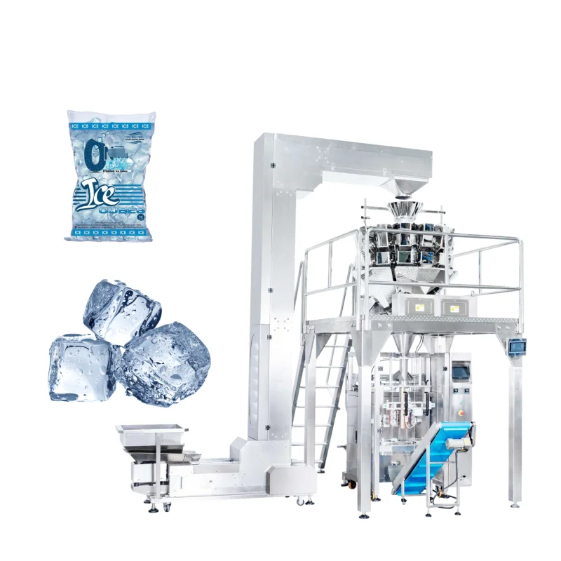 Automatic weighing 1kg 5kg ice cube bag packing machine
