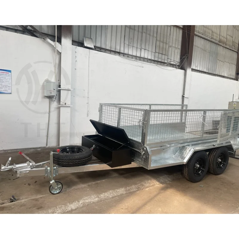 Long service life tandem axle Transportation of heavy objects 10x5 Galvanized Tandem Box Trailer 2000kg ATM