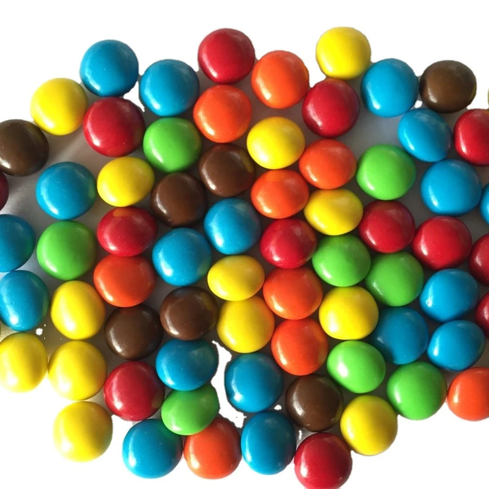 Hot sale assorted color 6 colors mix button shape chocolate candies chocolate bean
