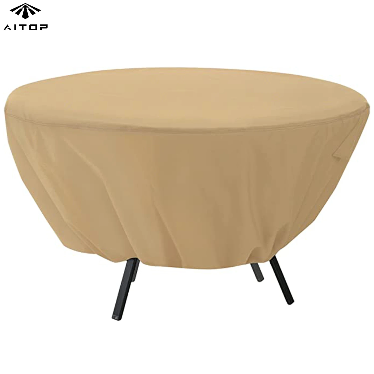 Factory Custom Size Outdoor Patio Heavy Duty Durable Dust Water Proof Custom Round Reusable Patio Table Cover