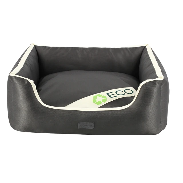 Bolster Pet Beds Cover Removable Dog square Bed 100% RPET Pet Dog Bed