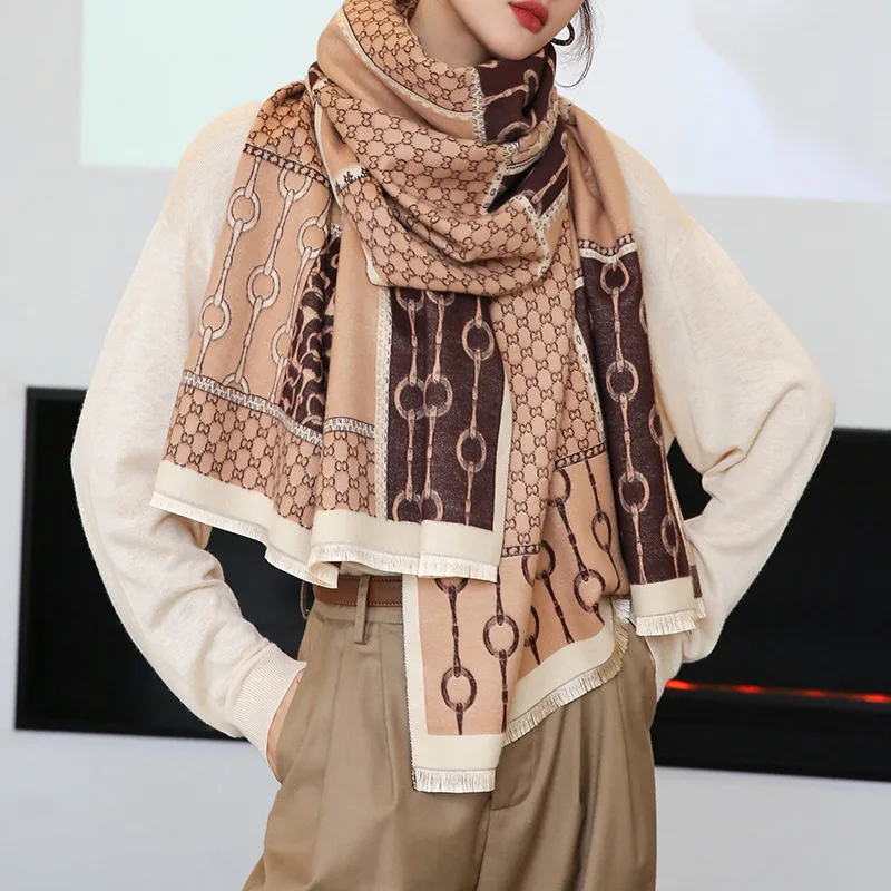 cheap pashmina shawls and scarves ladies winter wholesale solid multi-colors faux cashmere scarf
