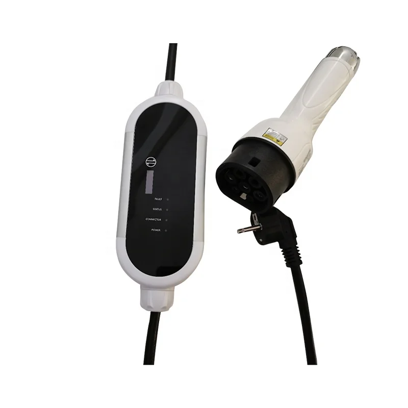 
Current Switching 2021 Latest Type2 High Quality IP65 Report 1Phase 8A 10A 13A 16A Adjustable AC Portable EV Charging Station 