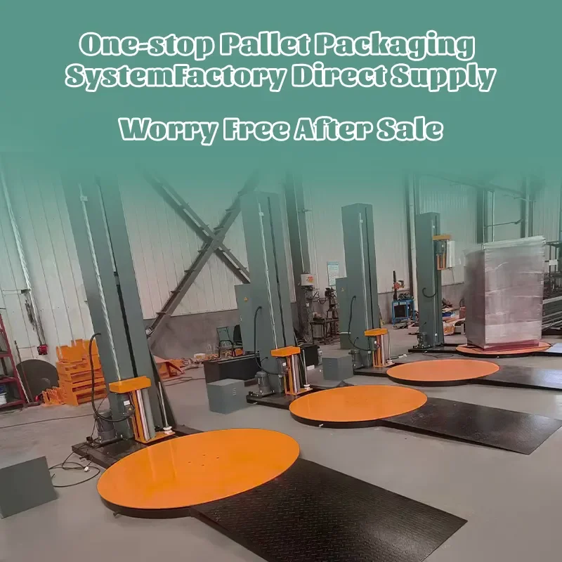 YJNPACK Brand Humanized Intelligent Pallet Stretch Film Protective Skid Wrapper Automatic Packaging Wrap Machine