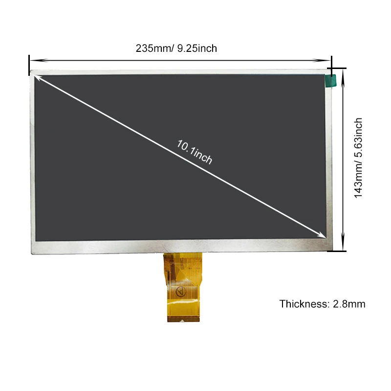 Factory Manufacturer Custom LCD Display Panel 10 7 inch USB TFT LCD Panel LCD Module Display IPS 1024x600 50pin hmi Driver Board