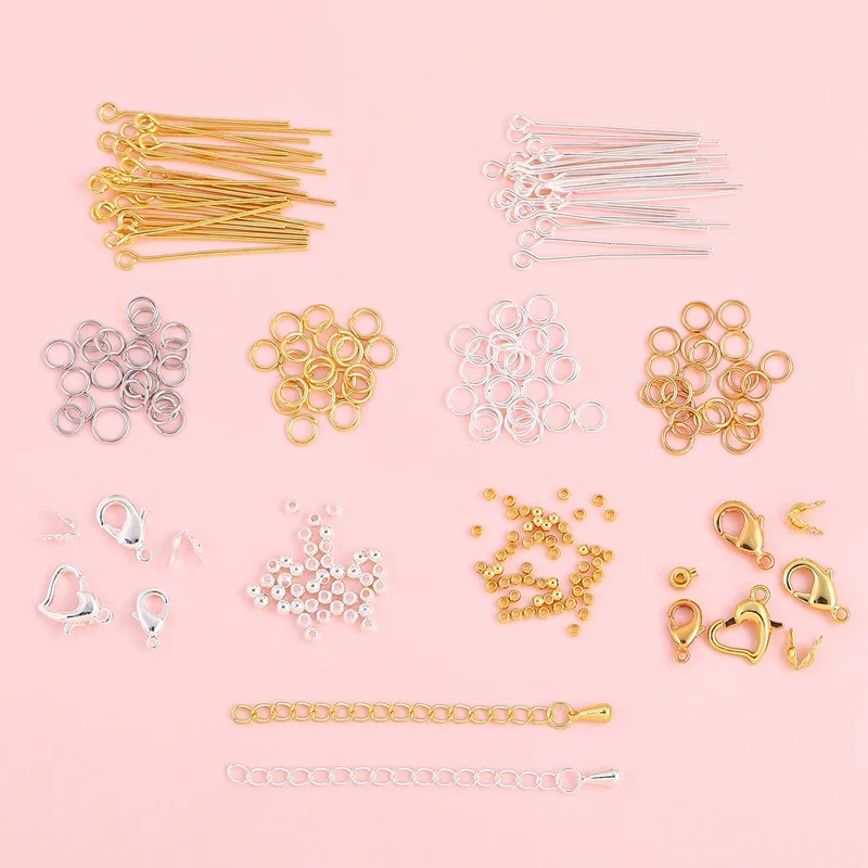 wholesale Jump Rings Lobster Clasp Extension Chain Spacer Beads Needle Buckle DIY Jewelry Findings & components Jewelry Making