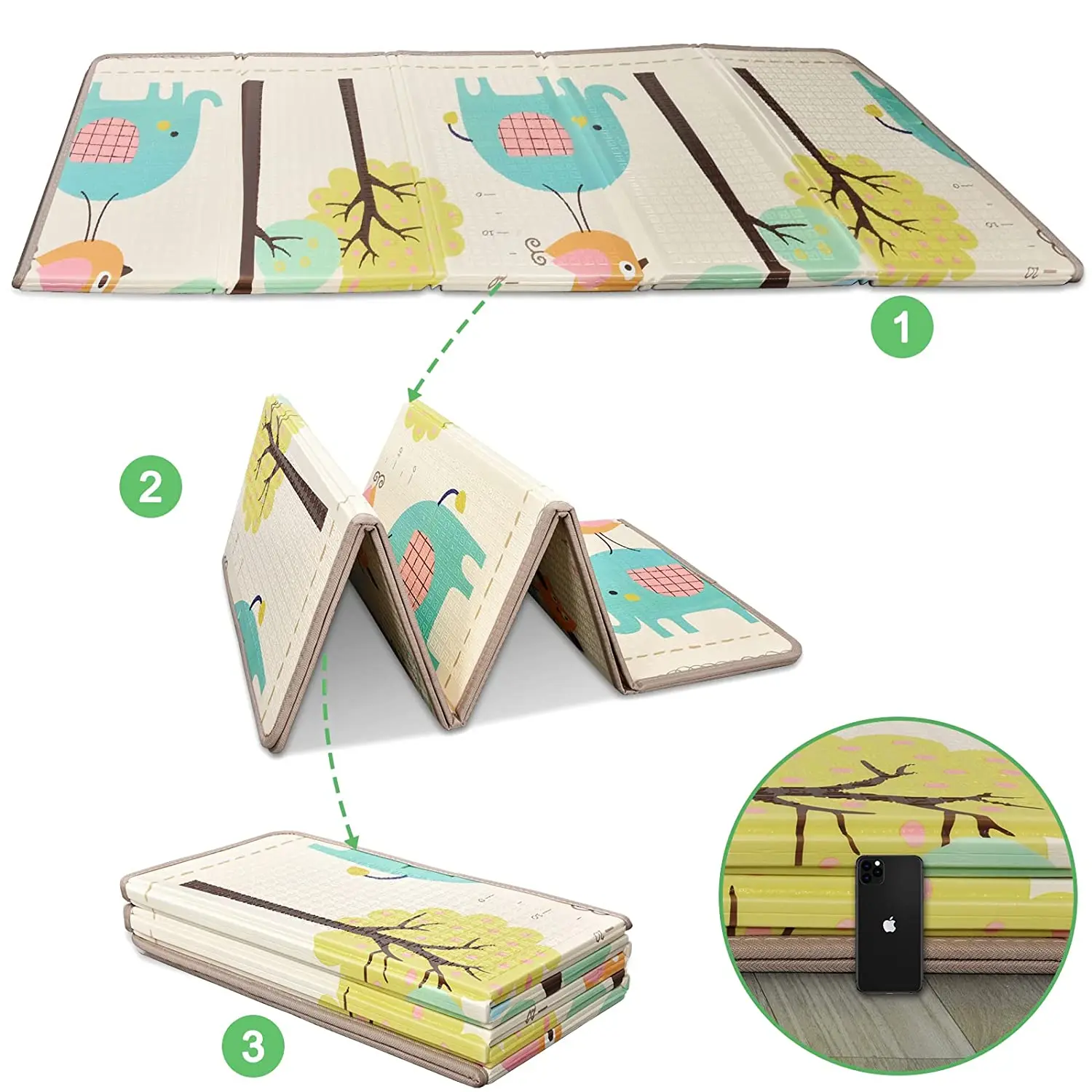 Babies Soft And Comfortable Play Mat Double Sided Design To Discovery Ultra Pro Easy Clean And Storage Traveling Skip Hop