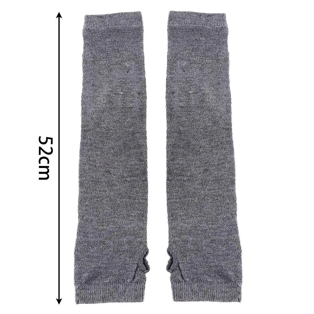 
CLIMATE Knitted Long Fingerless Mittens Glove Arm Warmer Stretchy Mitten Unisex Crochet Half Finger Long Gloves Hot Selling 