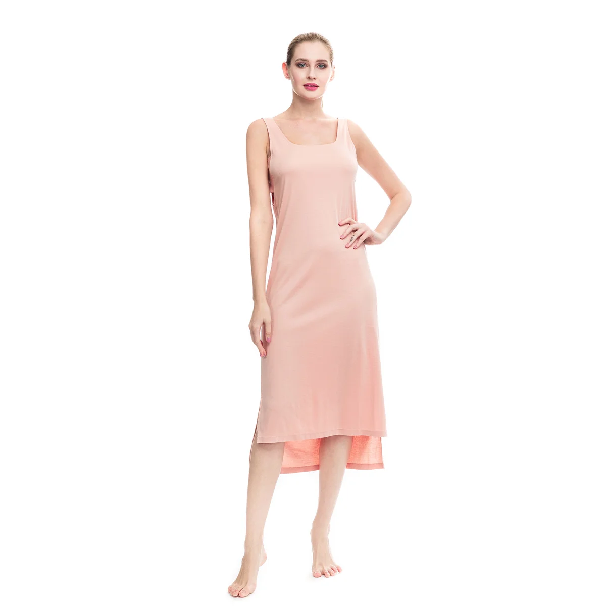 Hot Sale Comfortable Breathable Women Sleepwear 100% Cotton Nightgown