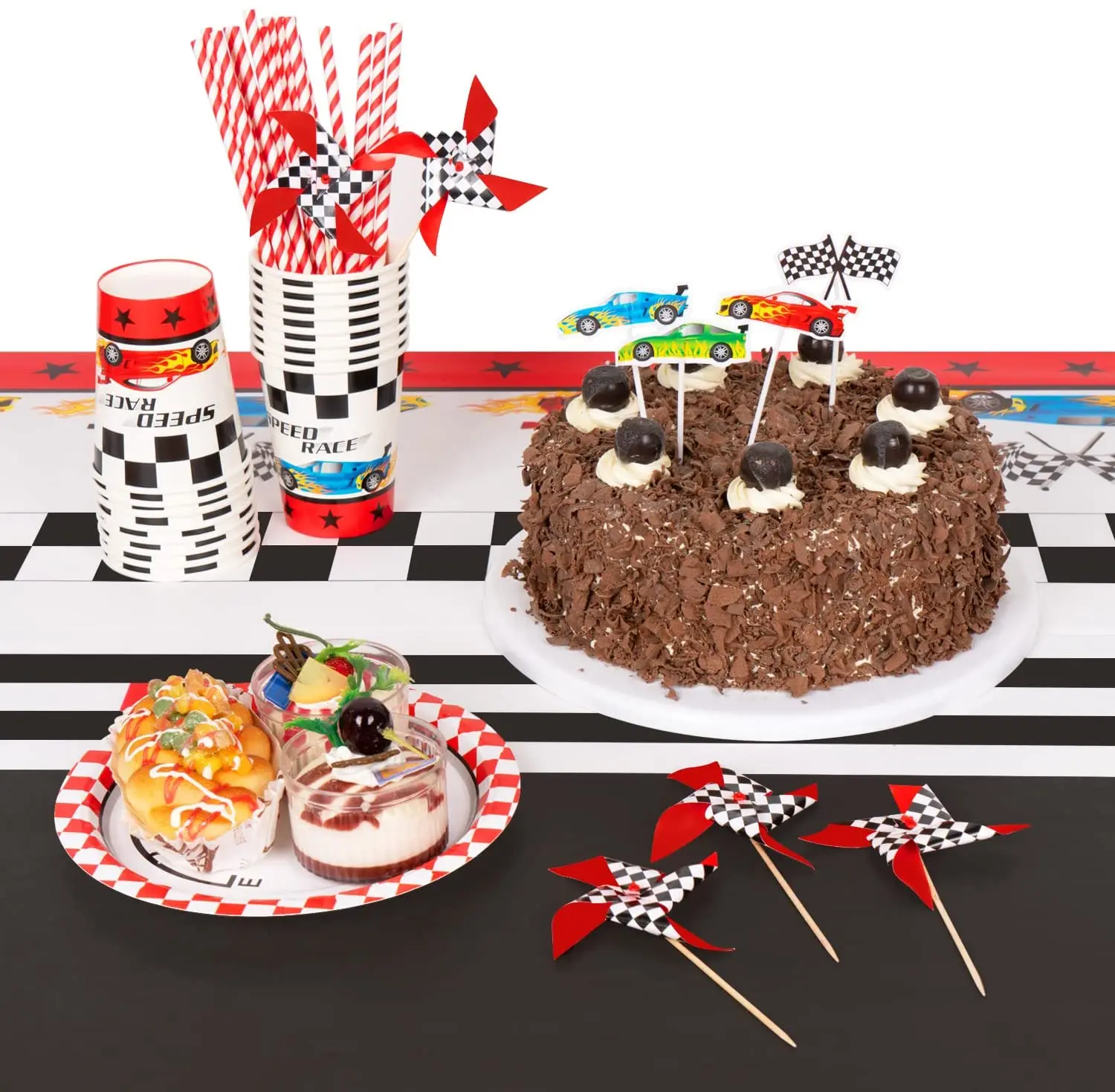 Race Car Theme Birthday Party Decoration Children Favor Party Tableware  For Kids  Birthday Party Supplies