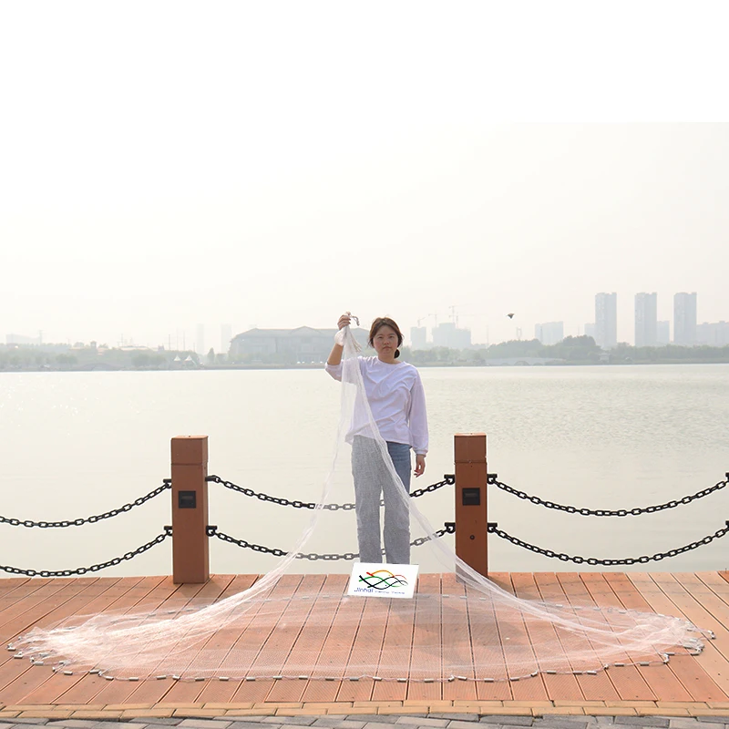 Подгонянная ручная литая сетка для продажи нейлоновая моно нить нижний карман