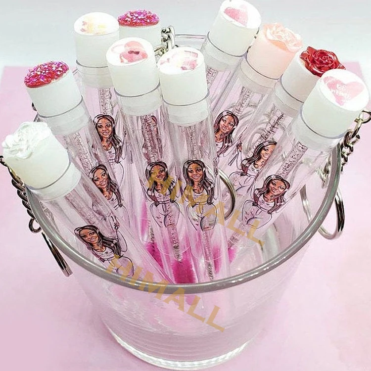 Бесплатная частная торговая марка, индивидуальные бриллиантовые палочки для ресниц, кисть для туши, отдельные тубы, кисти для ресниц