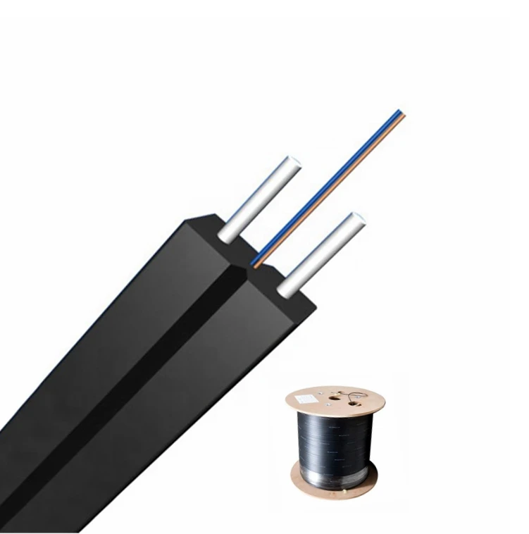 Factory Price G657a2 Fiber FTTH Fiber Optical Cable 1km Price Ftth Cable Cable Steel 2 Core Black Galaxy Note 10 Jordan 1 CN;ZHE