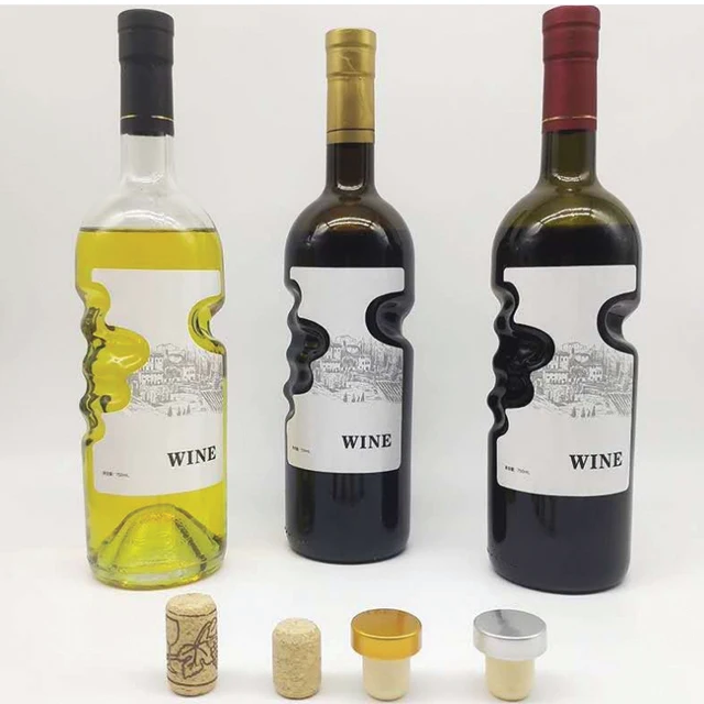 750ml Angel Hand Red Wine Bottle Creative Decoration Wine Glass Bottle with Cork for Champagne