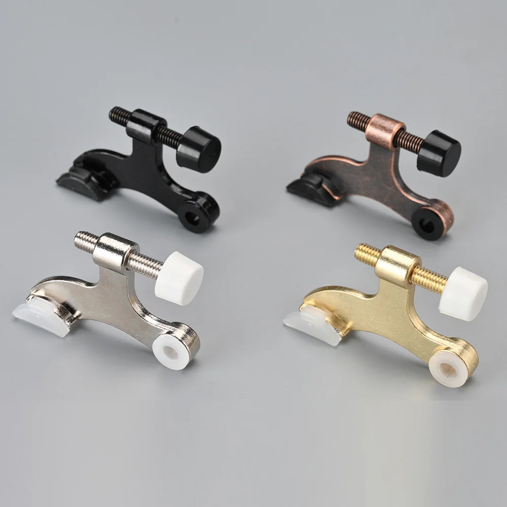 Popular American Style Easy Install Zinc Alloy Black Door Hinge Stops for Top of Door