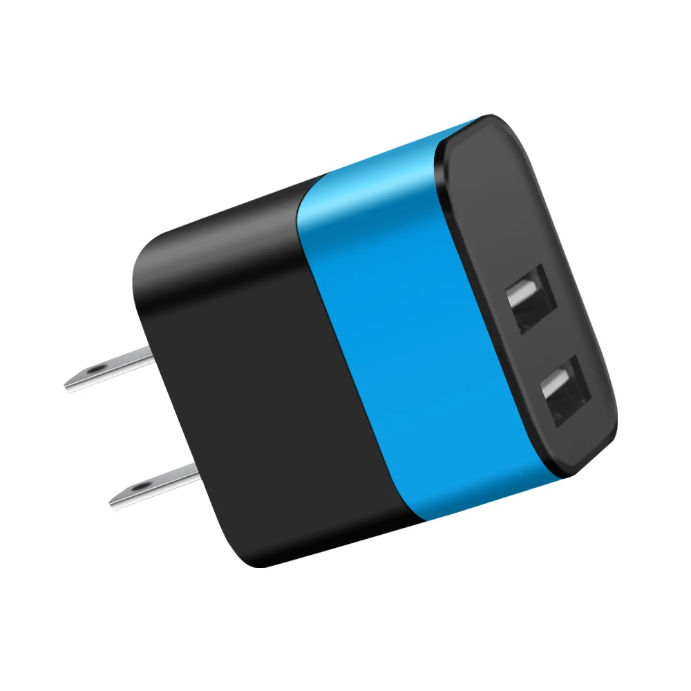  Дорожный адаптер 5 В/2 4 А настенное зарядное устройство USB ETL с 2 USB-портами домашний вилкой Стандарта США несколькими