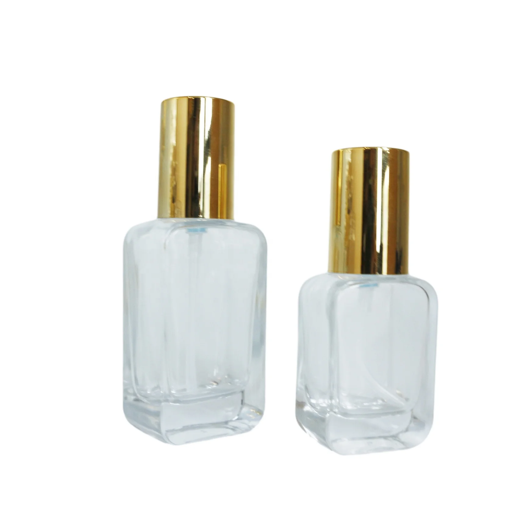 30ml 1oz empty luxury pump glass lotion bottle with gold cap for skin care foundation face cream serum essence