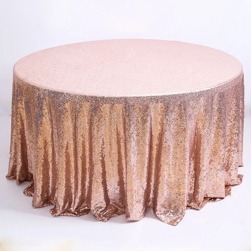 Wholesale Gold  luxury Sequin Tablecloths for Birthday Wedding Party Decor