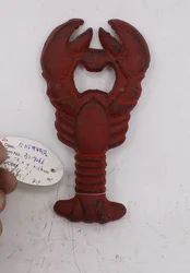 Лобстер, чугунные открывалки для пивных бутылок с красной отделкой под старину