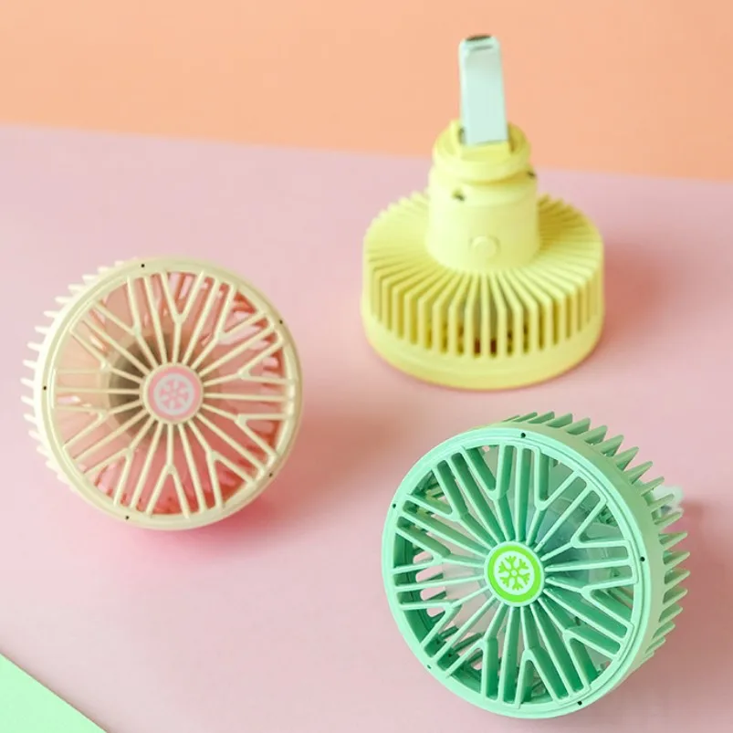 
Macaroon Mini USB Car Cooling Fan 360 Degree Rotation 3 Wind Speed Colorful Breathing Light Air Vent Clip 