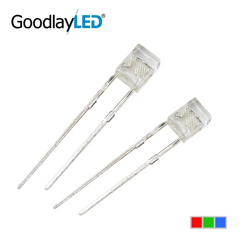 
Square 2X3X4 Colorful Fast and Slow Flash Short Foot LED Flash LED Tri-Color(Red-Blue-Green) 