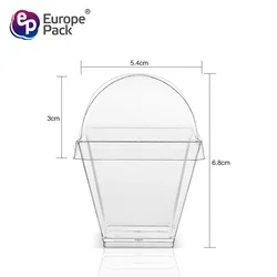 Party supplies square shape disposable plastic 2oz cups with dome lid